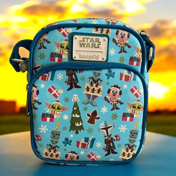 Loungefly Handbags - New Loungefly Star Wars The Mandalorian Cute Icons Crossbody Bag Snack P…